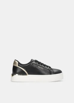 Sneakers platform in pelle
