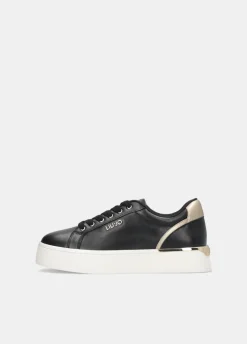Sneakers platform in pelle