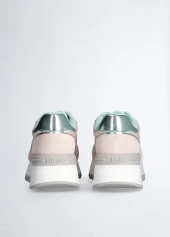 Sneakers platform in suede e nylon