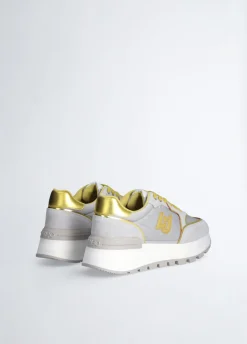 Sneakers platform in suede e nylon