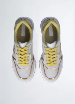 Sneakers platform in suede e nylon
