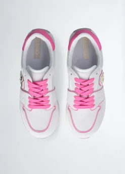 Sneakers platform in suede e mesh