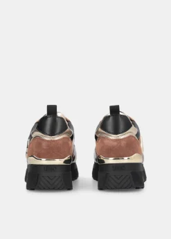 Sneakers platform in vernice animalier