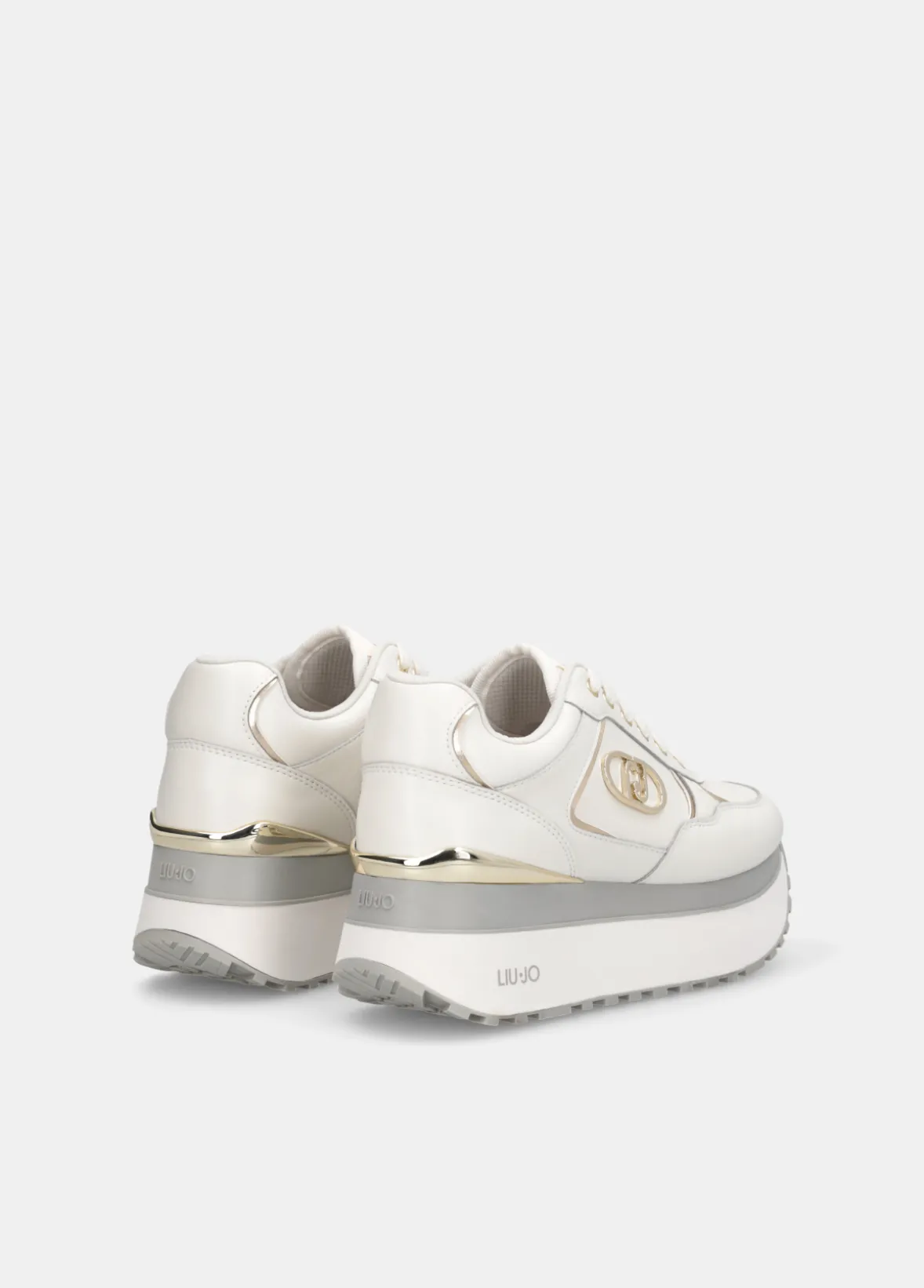 Sneakers super platform in pelle