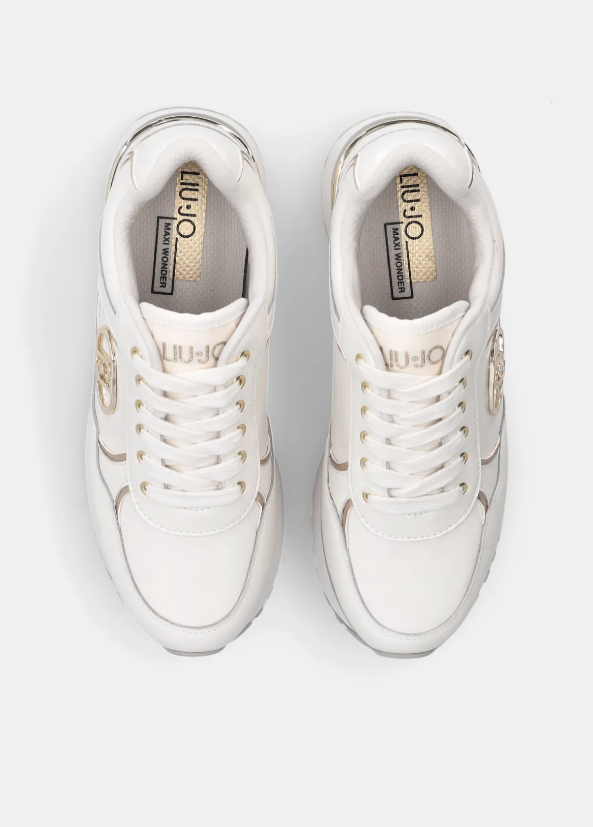Sneakers super platform in pelle