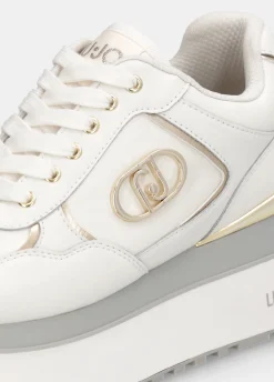 Sneakers super platform in pelle
