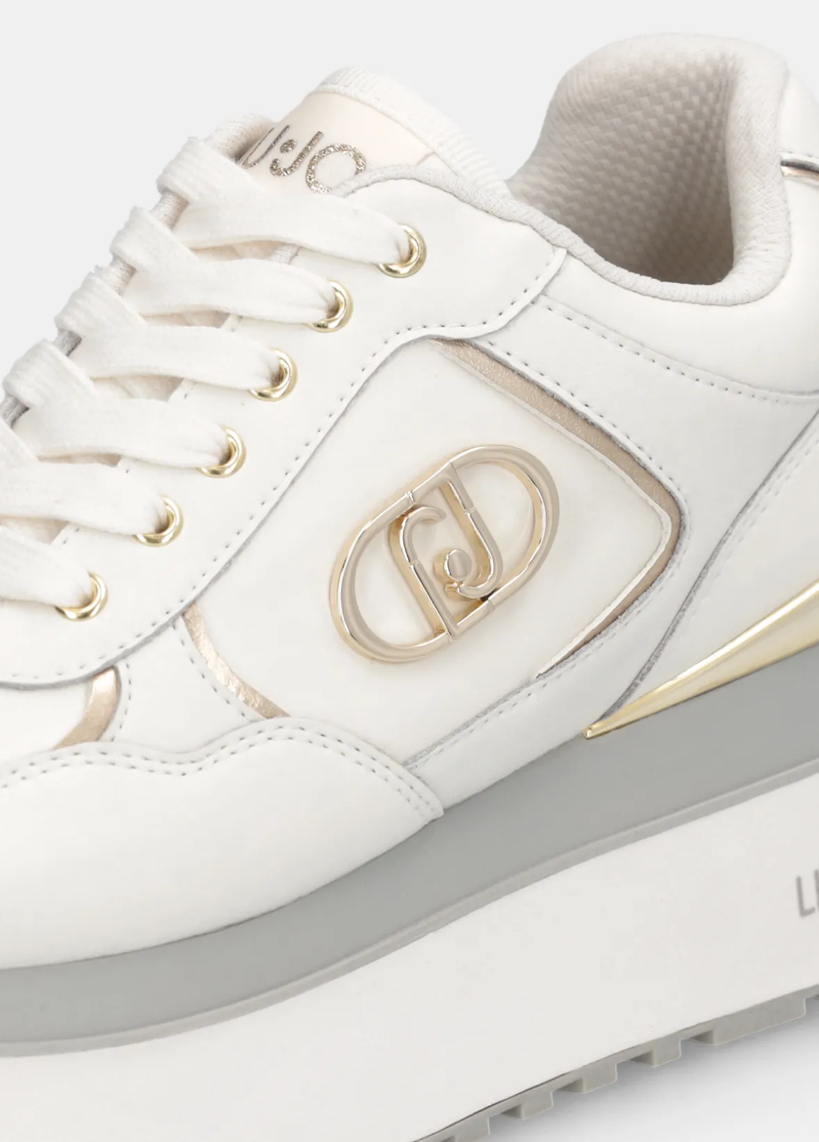 Sneakers super platform in pelle