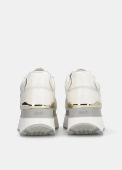 Sneakers super platform in pelle
