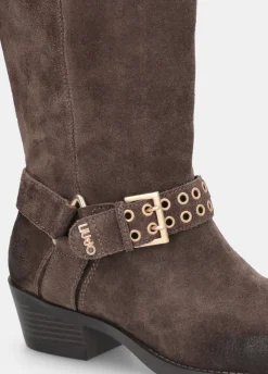 Stivali texani in suede