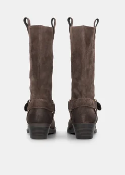 Stivali texani in suede