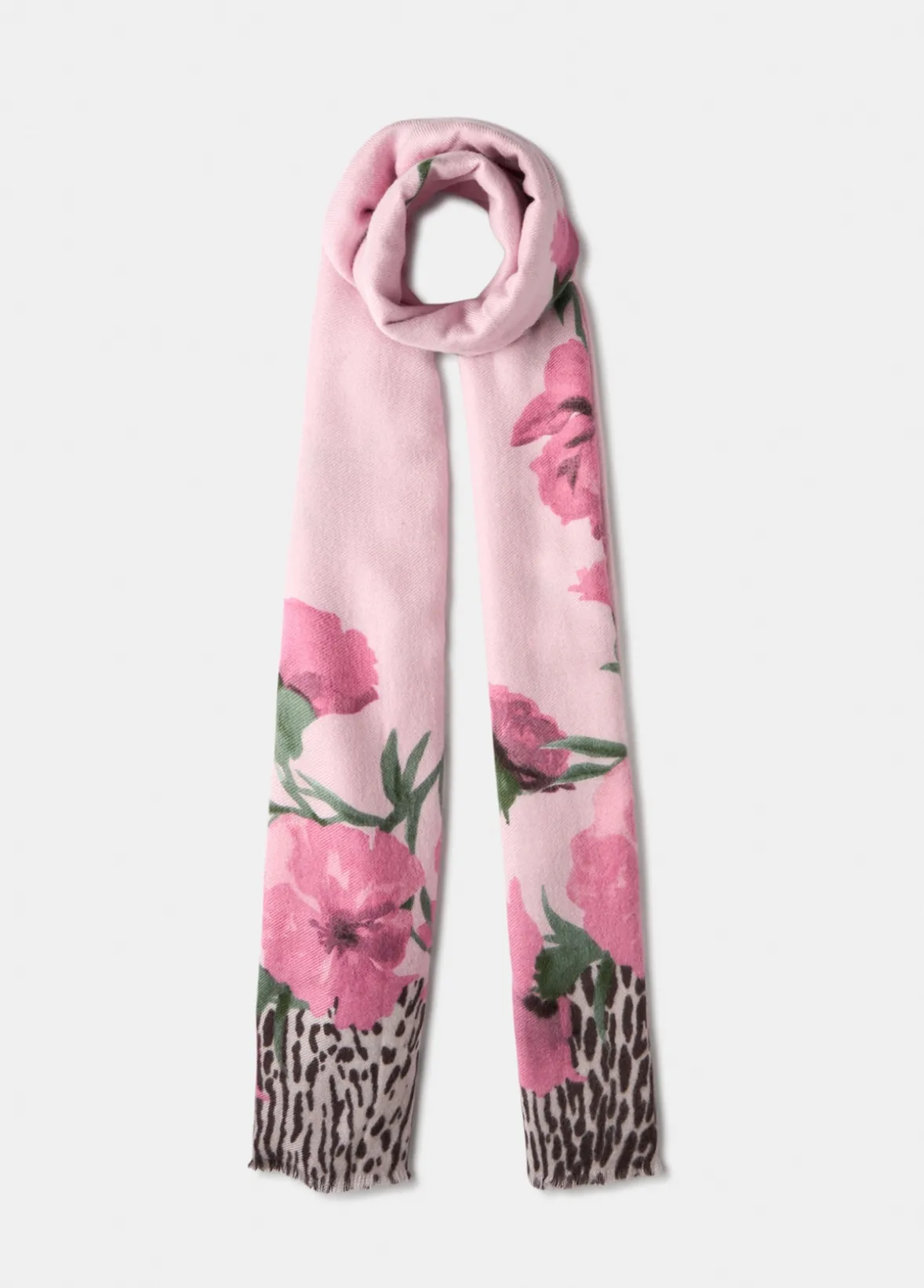 Stola animalier floreale