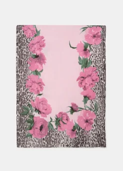Stola animalier floreale