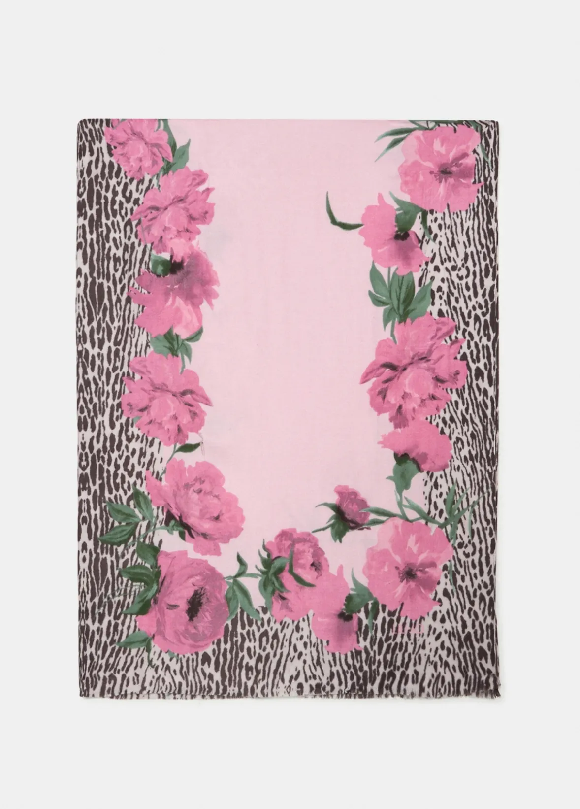 Stola animalier floreale