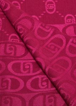 Stola jacquard con logo