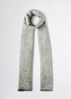 Stola jacquard con logo