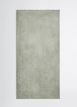 Stola jacquard con logo