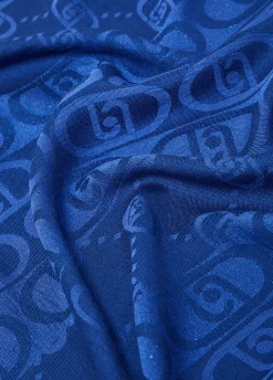 Stola jacquard con logo