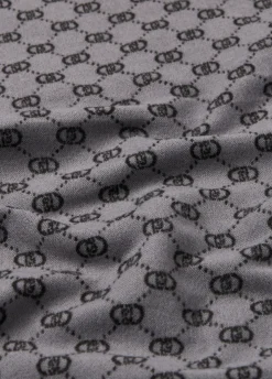 Stola jacquard con logo
