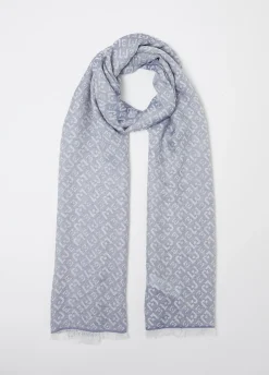 Stola jacquard con logo