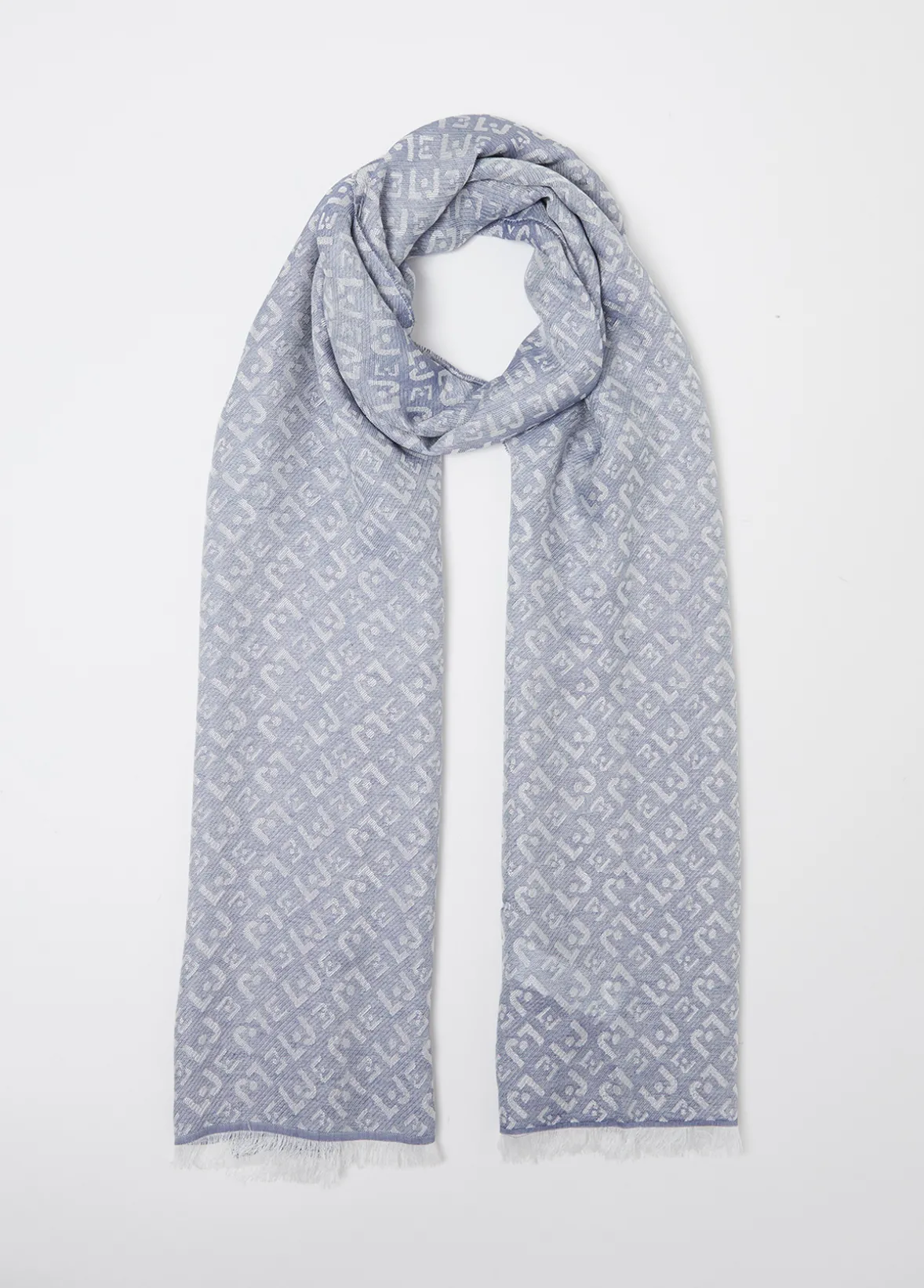 Stola jacquard con logo