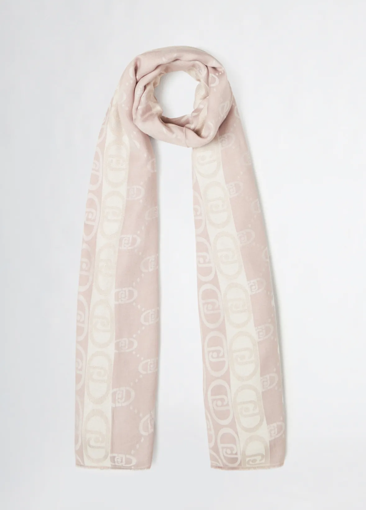 Stola jacquard monogram color pesca
