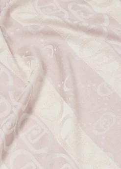 Stola jacquard monogram color pesca