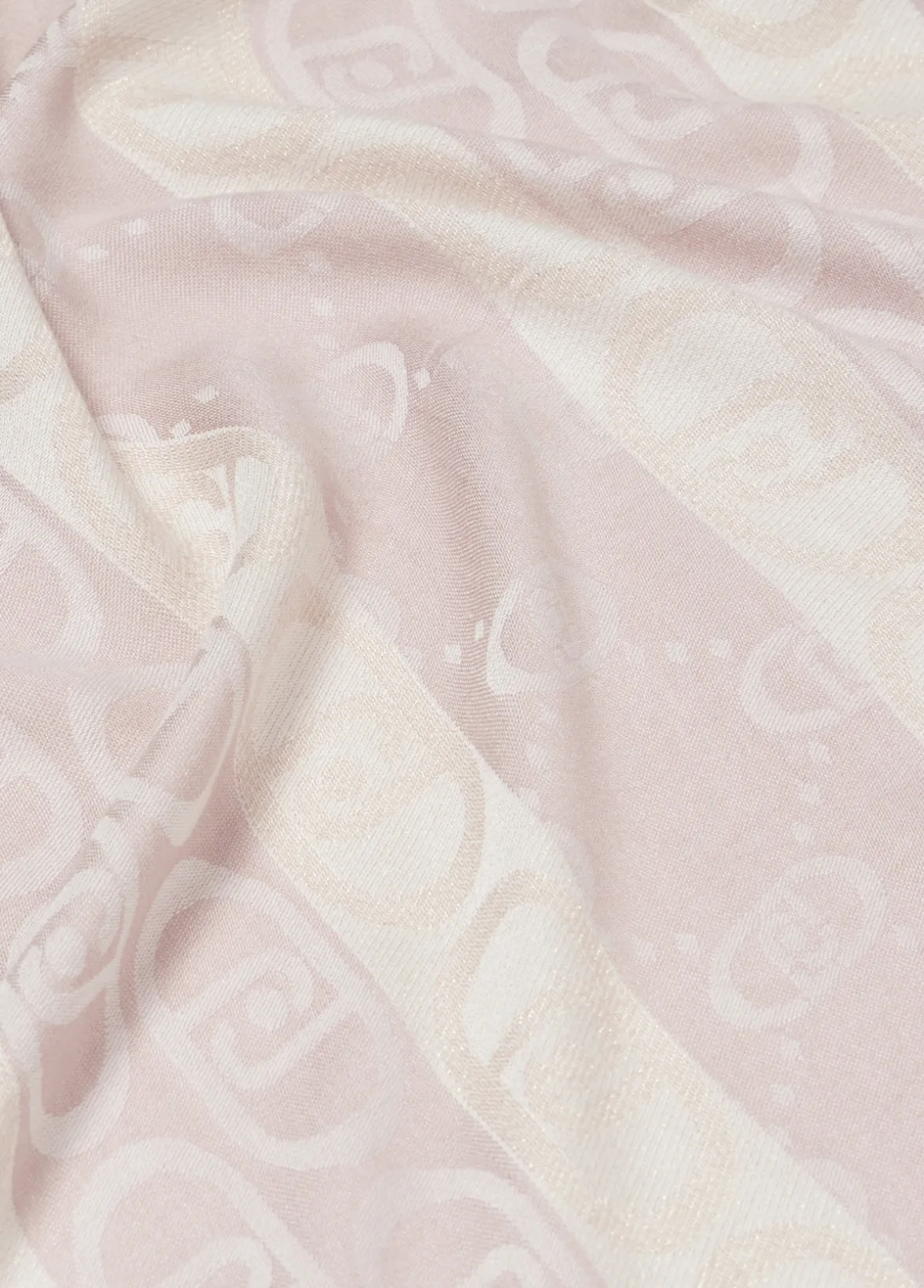 Stola jacquard monogram color pesca