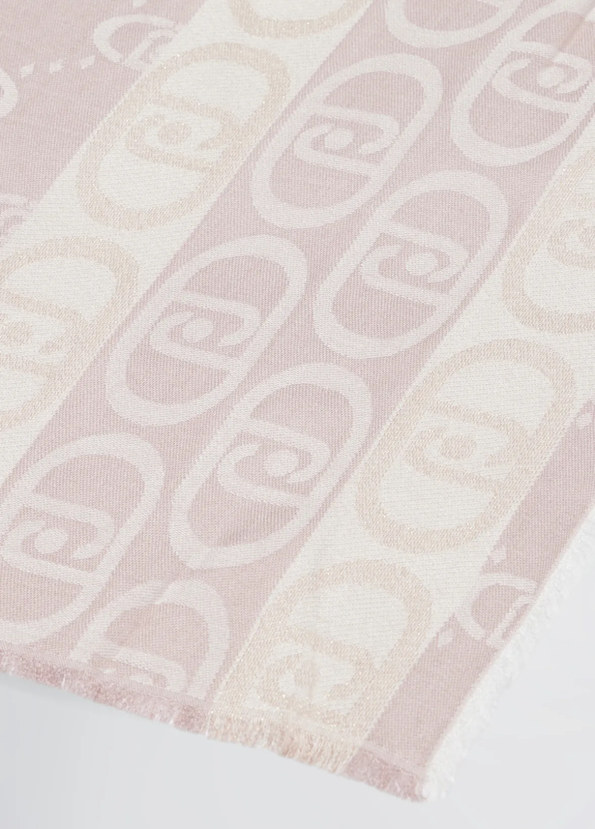 Stola jacquard monogram color pesca
