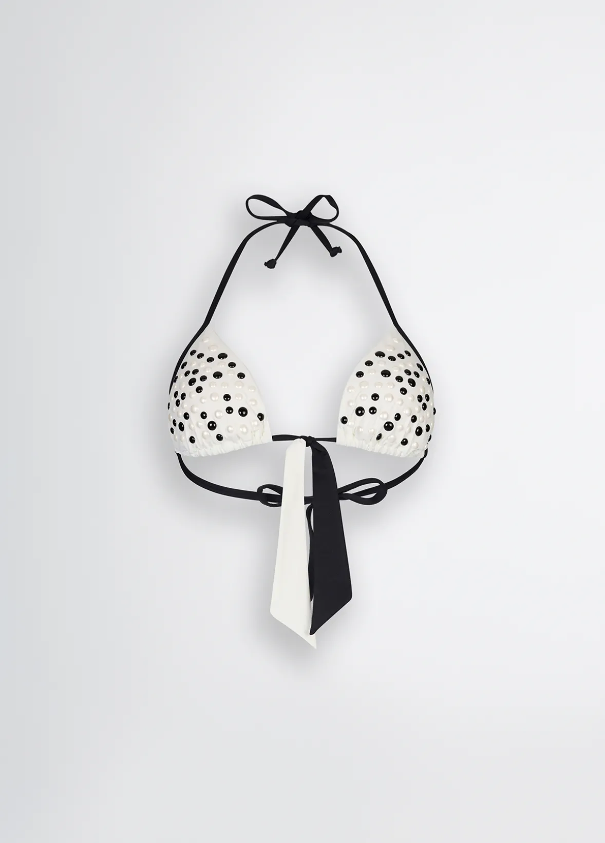 Top a triangolo con perle