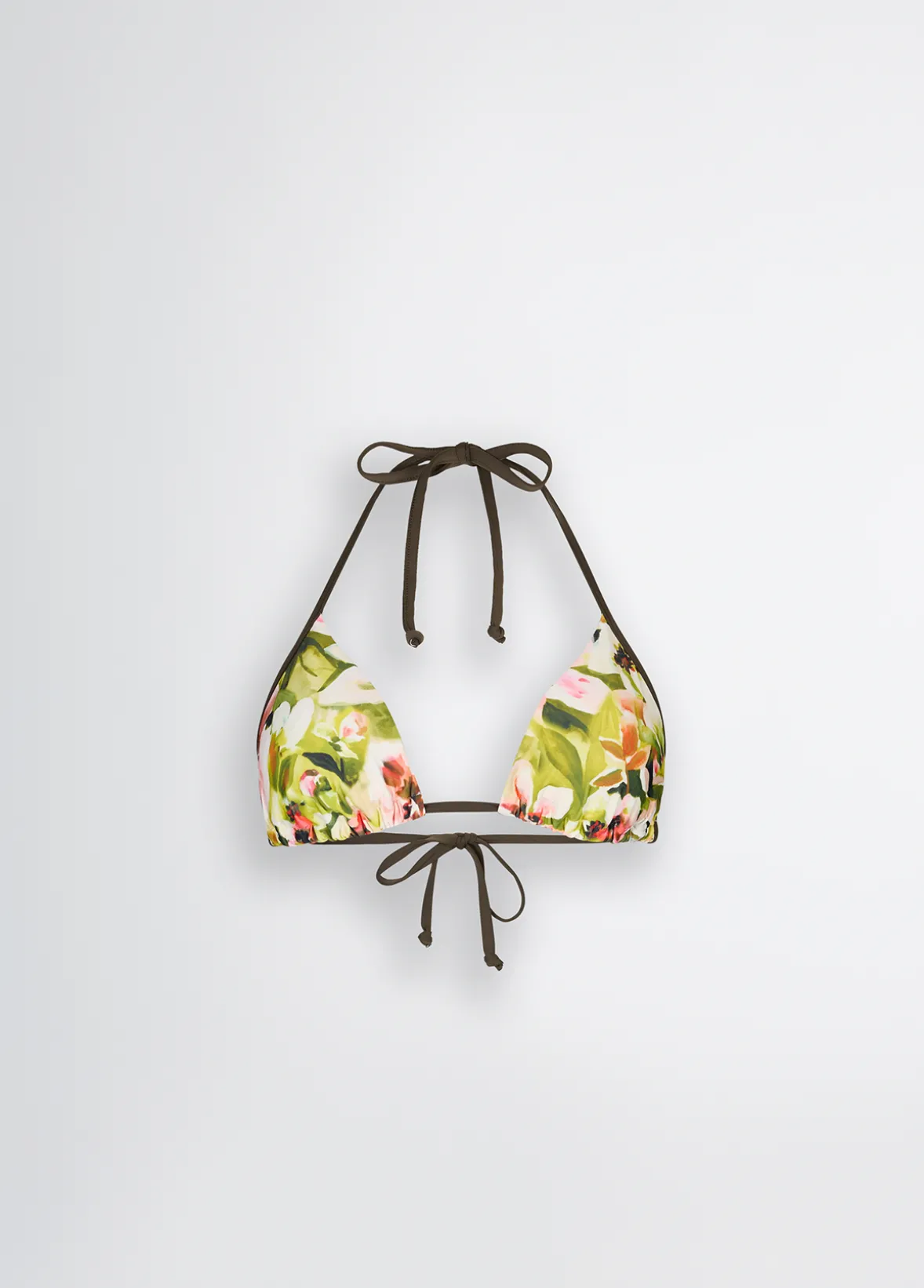 Top a triangolo con stampa floreale