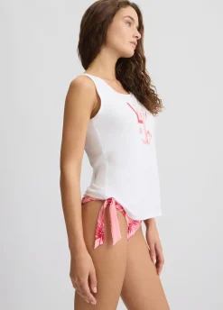 Top con logo e strass