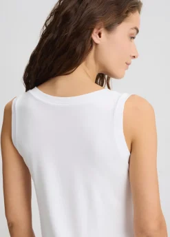Top con logo e strass