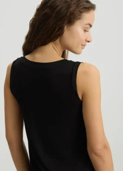 Top con logo e strass