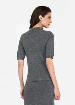Top con micro-paillettes