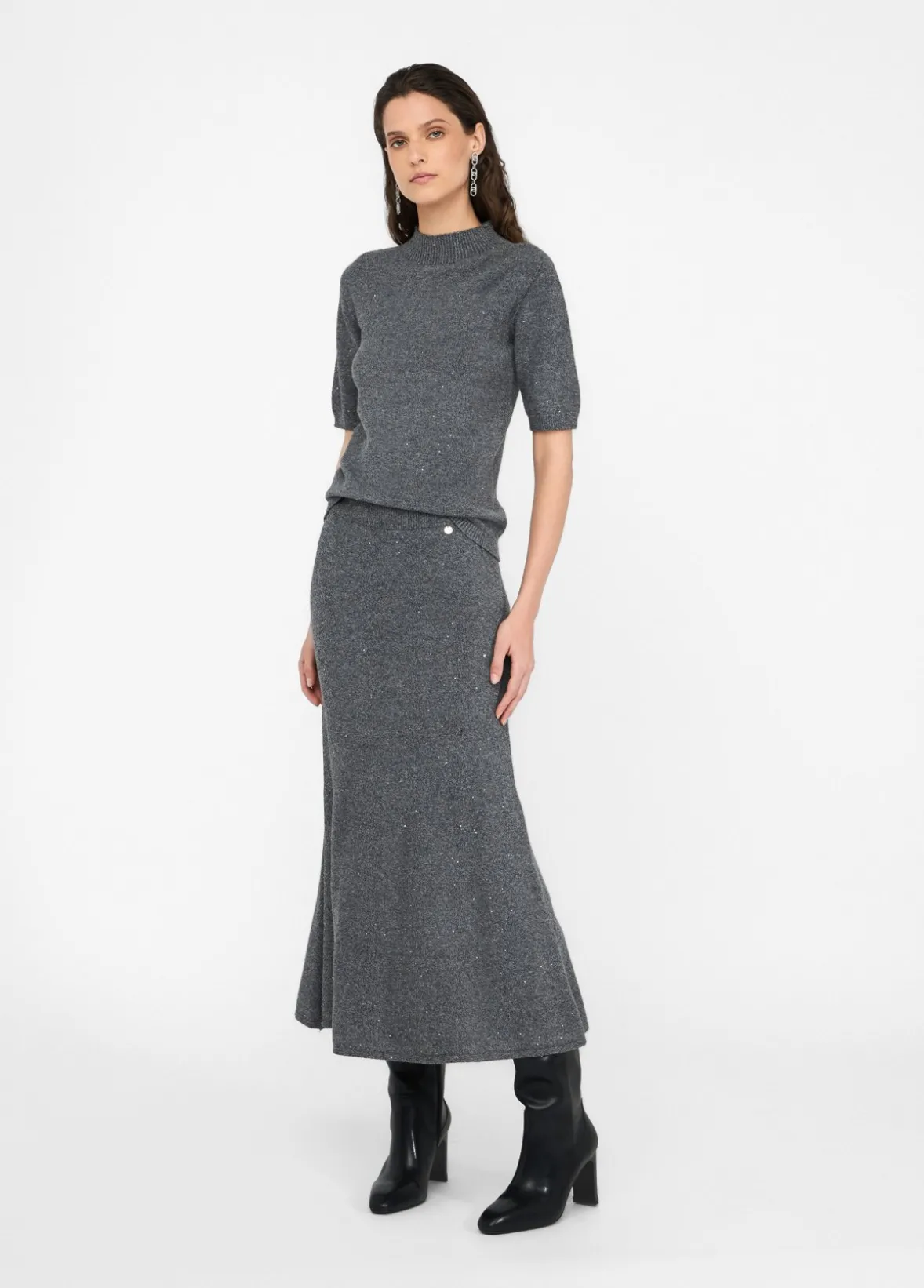 Top con micro-paillettes