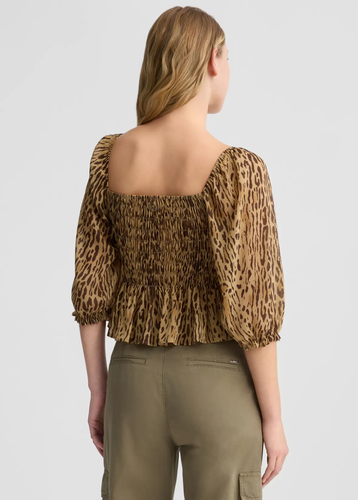 Top con stampa animalier