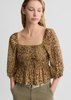 Top con stampa animalier