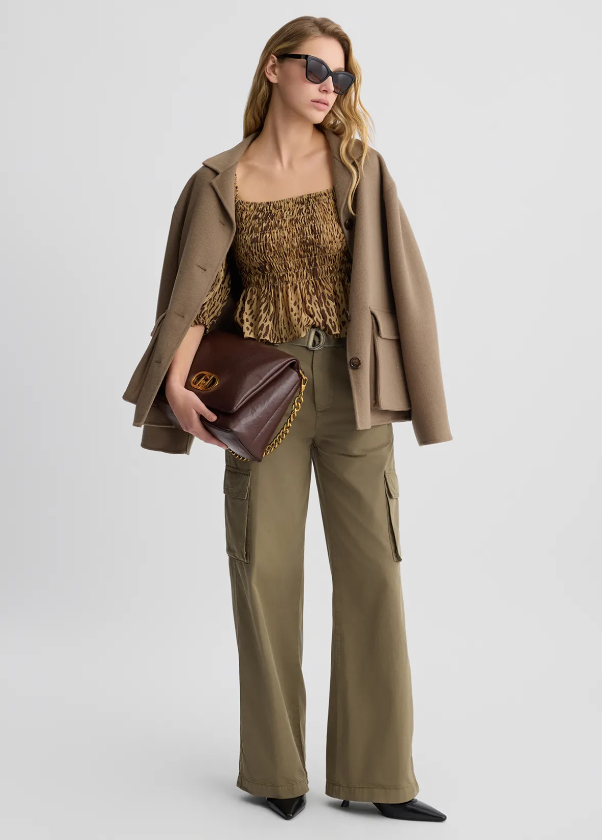 Top con stampa animalier