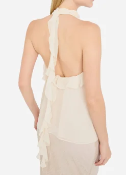 Top elegante con rouches