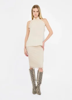 Top elegante con rouches