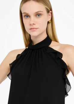 Top elegante con rouches