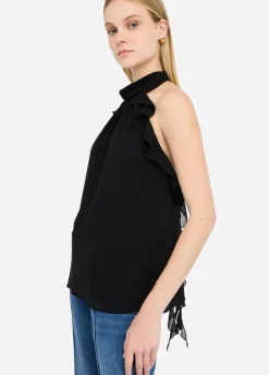 Top elegante con rouches