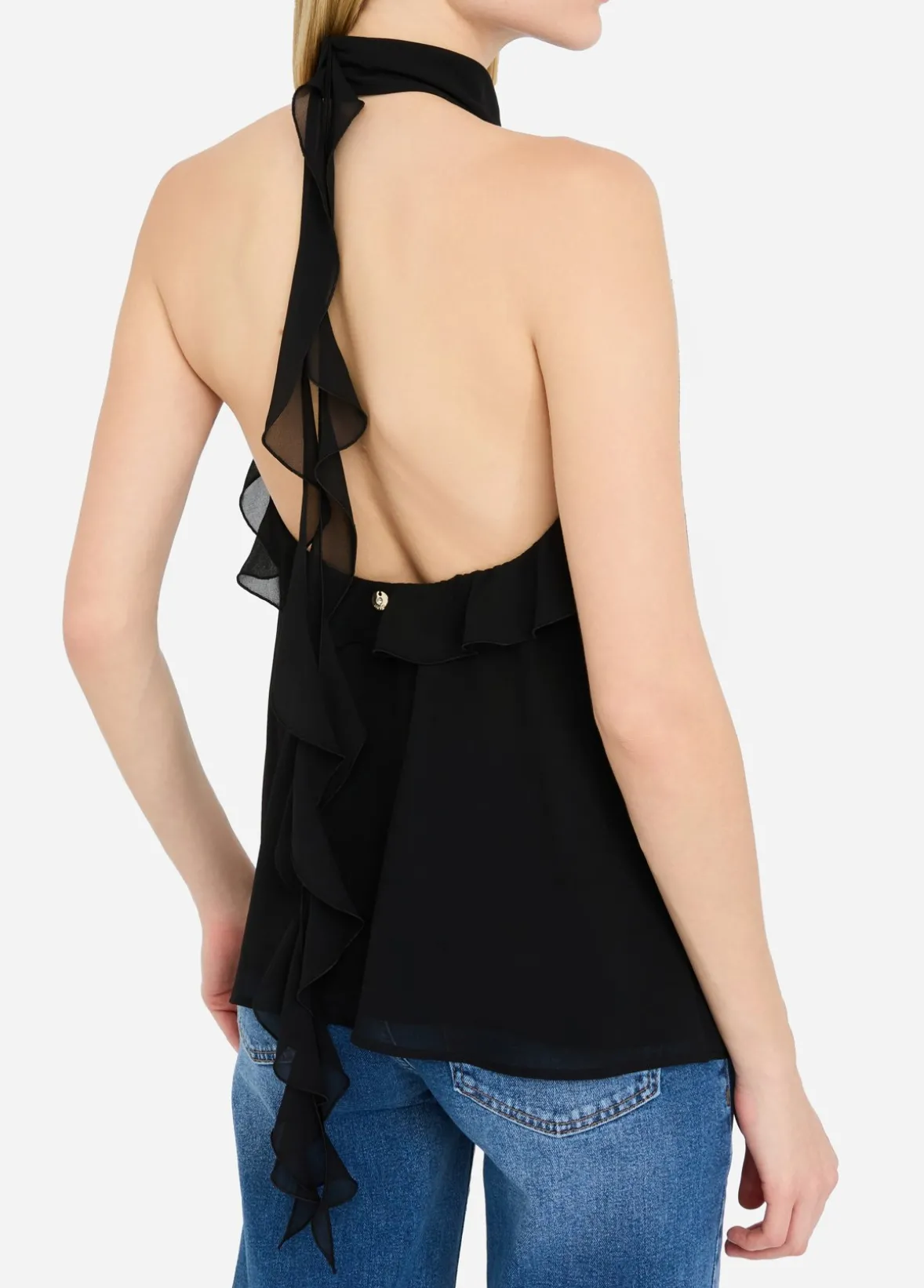 Top elegante con rouches
