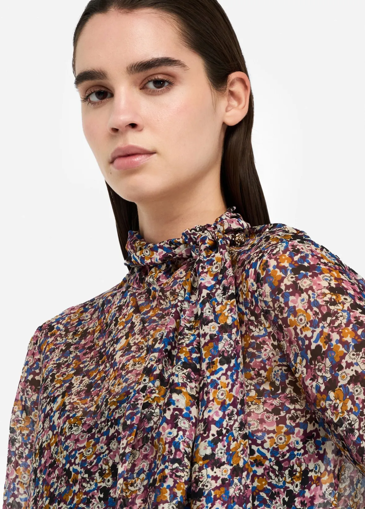 Top in chiffon di seta