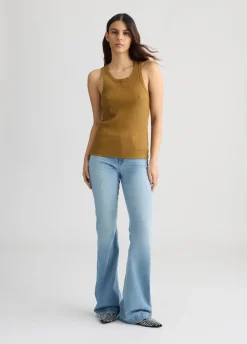 Top in cotone con logo