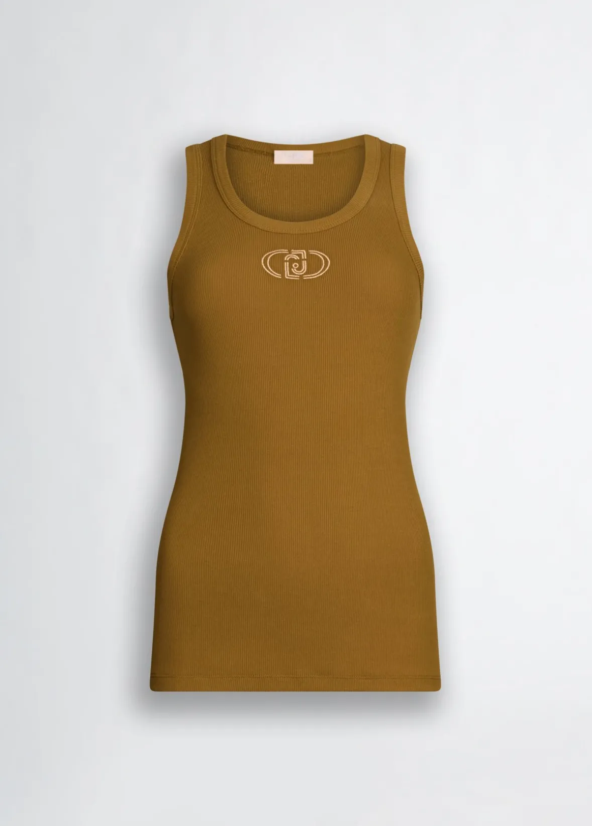 Top in cotone con logo