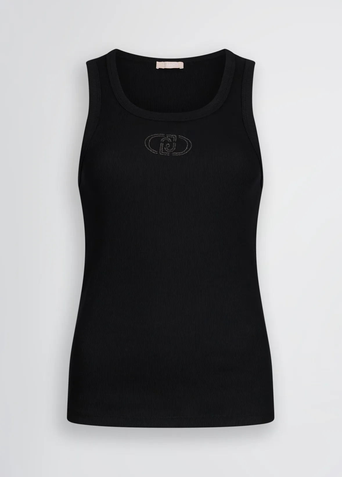 Top in cotone con logo