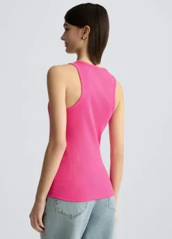 Top in cotone con logo