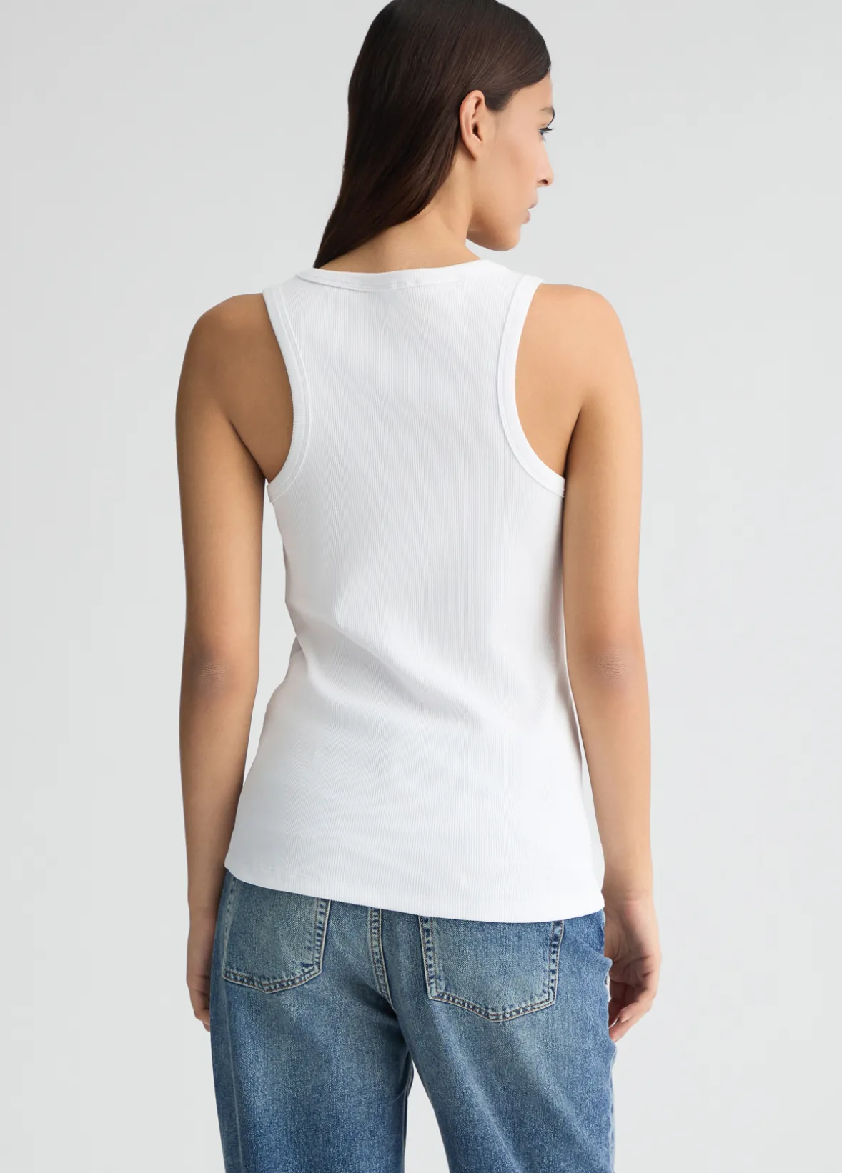 Top in cotone con logo