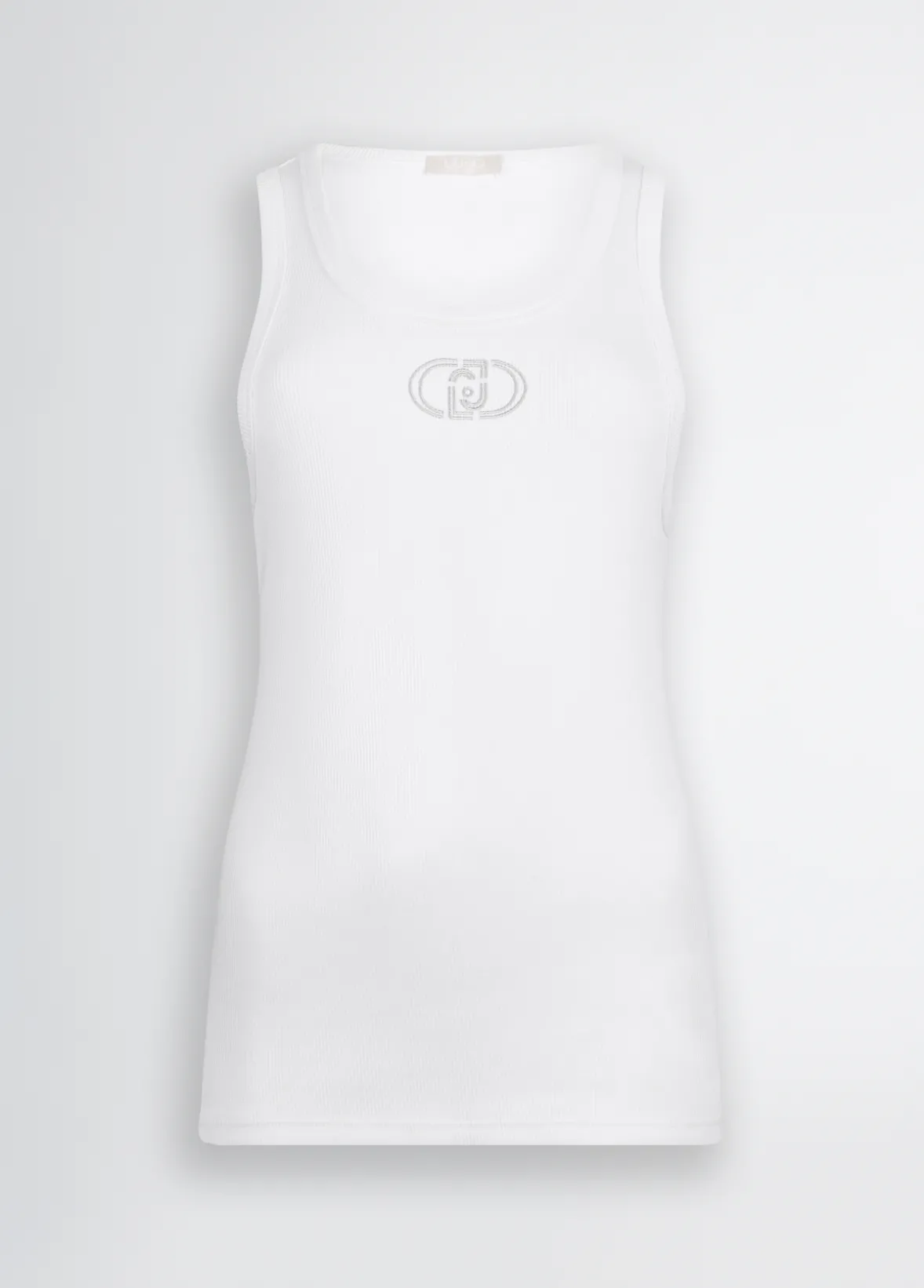 Top in cotone con logo